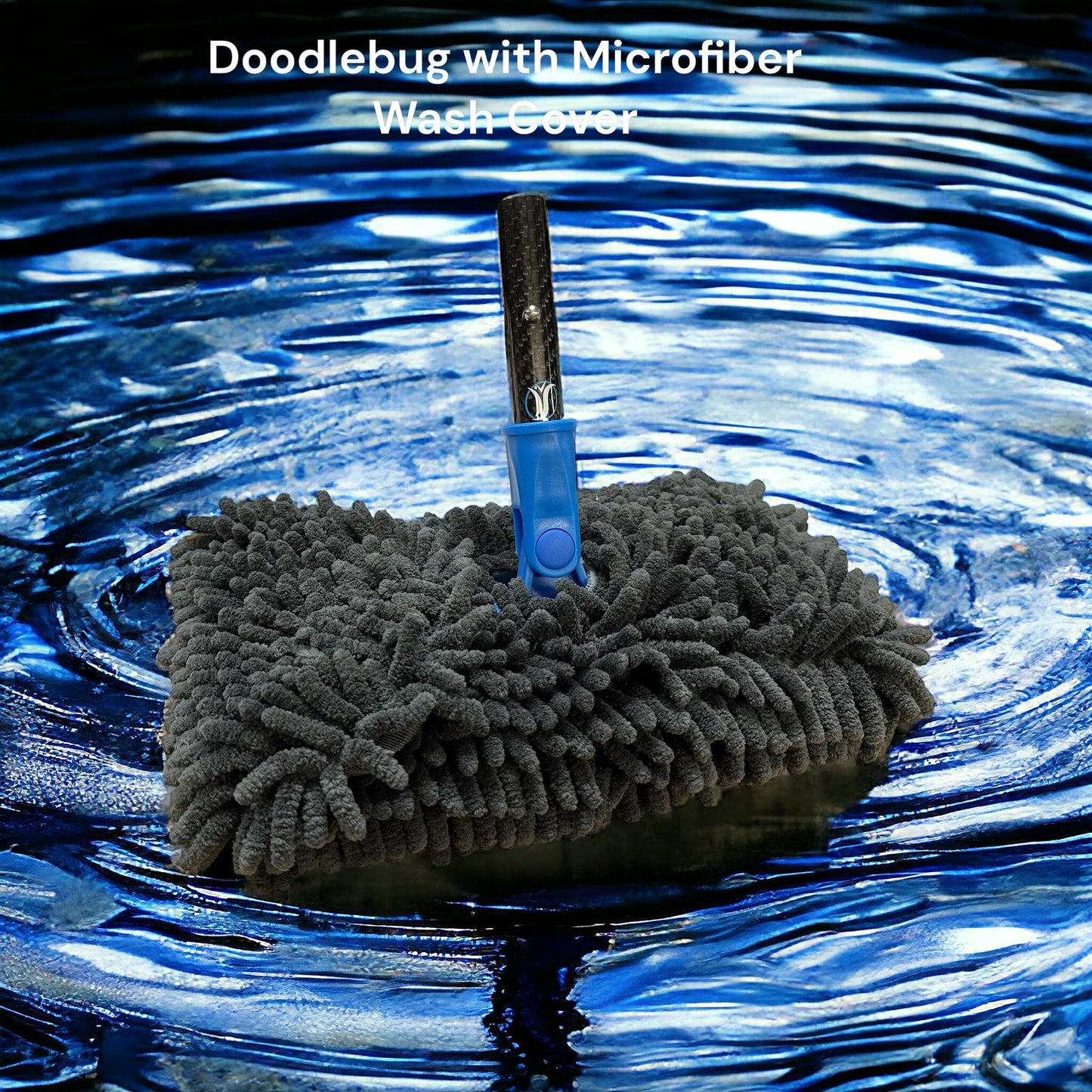 Doodlebug with Microfiber Wash Cover on a blue water background