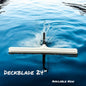 Deckblade 24" squeegee in water with 'Available Now' text